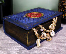 Small Blue Masonic Secret Book Box Freemasonry Square and Compasses Stonemasons picture