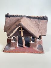 Vintage Miniature Bambo Thatched Roof Christian Church Tanzania E Africa 1991 picture