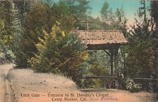 Litch Gate Entrance to St Dorothy's Chapel Camp Meeker California c1910 Postcard picture