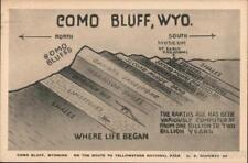 Rock River,WY Where life began,Como Bluffs Albany County Wyoming Linen Postcard picture