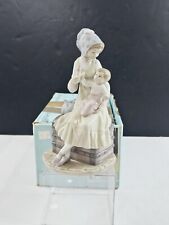 Lladro 5140 Mother Feeding Her Baby Daughter Porcelain Figurine Retired w/ Box picture