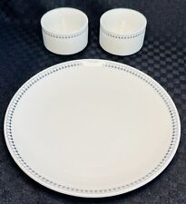 US Air Airways White Ceramic Plate & Bowls by ABCO Airline SET OF 3 picture