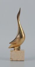 Philippe Jean, French sculptor. Abstract bronze sculpture. Swan. 1980s picture