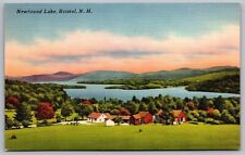 Newfound Lake Bristol NH New Hampshire Sunset Linen Postcard UNP VTG Unused picture