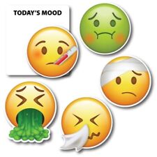 Today's Mood 5 Pack Emoji Magnets, Variety of Mini Sick Emoji Packet picture