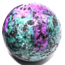 25mm Purple Red Ruby in Green Zoisite Sphere Polished Gemstone Mineral China 1PC picture