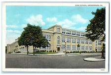1936 High School Greensburg Pennsylvania PA Vintage Posted Postcard picture