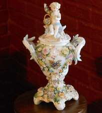  Vintage from the 19th century Sitzendorf Vase with Lid: Thuringia Germany HOME  picture