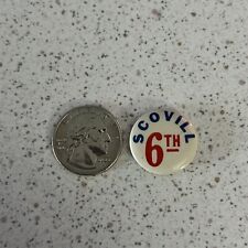 WWII Home Front Scovill 6th Victory Loan Vintage Pinback Button #45378 picture