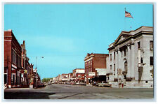 1972 View of Road Downtown Antigo Wisconsin WI Posted Vintage Postcard picture