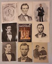 Abraham Lincoln Lot of 8 Photos / Prints Black & White & Land of Lincoln Booklet picture