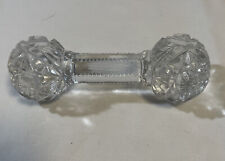 Antique American Brilliant Cut Crystal Glass FACETED Dumbbell Master Knife Rest picture