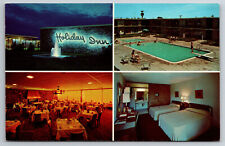 Vintage Postcard NE North Platte Holiday Inn Pool Bedroom Dining Chrome ~7965 picture