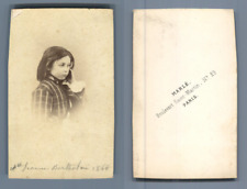 Marlé, Paris, Jeanne de Bartholoni Vintage CDV albumen business card.Françoi picture