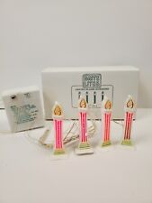 Dept 56 Brite Lites Lighted Village Accessory Set of 4 Candles 52674 Tested picture