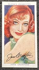 1934 PLAYERS CIGARETTES FILM STARS SERIES 3 JOAN CRAWFORD #9 EX EX/NM picture
