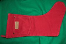 Vintage Wrangler Jeans Christmas Stocking Heavy Red Denim Holiday Cowboy 19” picture