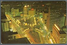Newark NJ Essex County ~ Military Park @ Christmas ~ aerial view postcard 1960s picture