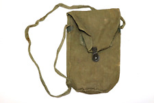 WWII Italian army t35 od canvas empty gas mask bag used E1557 picture