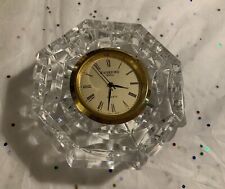 Vintage WATERFORD Crystal Octagonal Clock With Gold face - Tralee Pattern picture