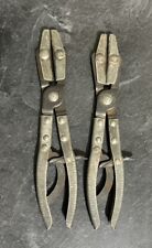 Lot of 2 Vintage K D Mfg  No. 145 Hose Pinching Clamping Ratcheting Pliers picture