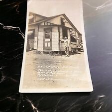Vtg 1900s Smallest US Post Office Population 5 & Postmaster Bills Place PA RPPC picture