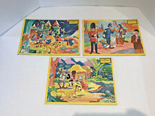 Lot 3 Vintage Disney Jaymar Specialty Inlaid Puzzles Mickey Goofy Pluto Donald picture