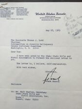 SIGNED TYPED letter from Sen.Frank Church (ID) to Sen. Birch Bayh(IN) picture