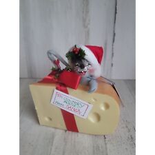 Annalee 1992 country mouse Wedge cheese doll Society xmas picture