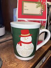 Royal Norfolk Snowman Christmas Holiday Mug=Wishing You a Warm Nose &Toasty Toes picture