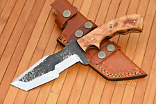 Tracker Knife Handmade Carbon Steel Tanto Blade HUNTING KNIFE Wood Handle 1923 picture