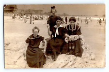 RPPC 1910. BATHERS AT OLD ORCHARD BEACH, MAINE, PIER STUDIO. POSTCARD KK13 picture