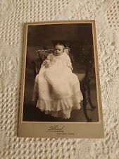 Antique Infant In Chair Portrait Marked Alvord EMPORIA, KANS picture