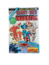 Giant Size Invaders #1 Bronze Age Origin Captain America (1975) FN RAW VINTAGE picture