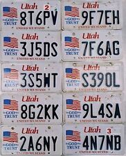 BULK LOT of 10 Utah License Plates, United We Stand. NICE QUALITY picture