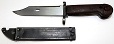 used Romanian Army steel bayonet hunting knife w steel scabbard E5238 picture