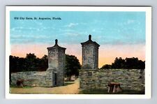 St Augustine FL-Florida, Old City Gates, Antique, Vintage Postcard picture
