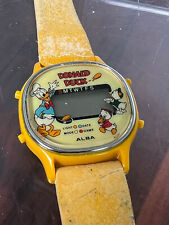 Vintage Alba Disney Donald Duck Watch Japan Yellow Needs Battery & Band picture
