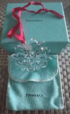 Tiffany & Co. Crystal Ornament 12 Point Snowflake With Red Ribbon, Box & Bag picture