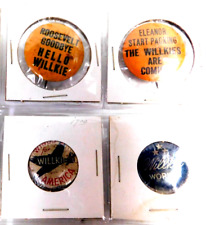 5 1940'S WENDELL WILKIE CAMPAIGN PINBACK BUTTONS, GOOD CONDITION picture