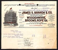James S. Barron & Co. NYC 1904 Billhead to: NJ & Hudson River RR & Ferry Co. picture