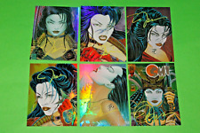 1995 SHI ALL CHROMIUM Magnachrome INSERT 6 CARD SET SIGNED BY WILLIAM TUCCI picture