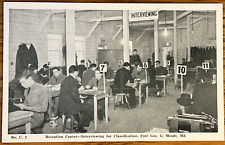 Military Recruits Interview For Class., Fort Meade, Maryland, ca 1920 Postcard picture