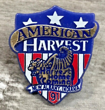 American Harvest Homecoming New Albany, Indiana '91 Plastic Lapel Hat Vest Pin picture