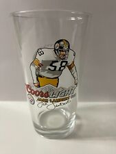 Jack Lambert Coors Light Beer Pint Glass Promotional Pittsburgh Steelers picture