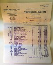 Vintage Invoice - Marseille - 1939 - Stores & Groceries for Steam Ship picture