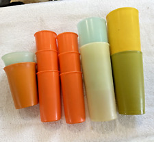 Vintage Tupperware Lot of 12 Different Color & Sized Cups picture