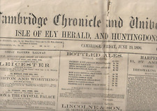 CAMBRIDGE CHRONICLE AND UNIVERSITY GAZETTE NEWSPAPER 19 JUNE 1896 picture