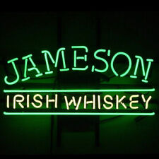 Jameson Irish Whiskey Beer Neon Sign Font Real Glass Visual Wall Lamp 20