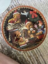 Charles Wysocki's Santa's Little Helpers Plate Set # 2,3,4. Bradford Exchange picture